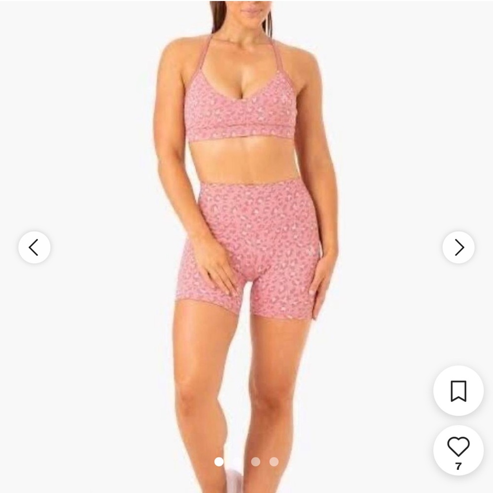 Ryderwear pink leopard shorts